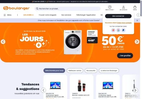 Boulanger avril 2026