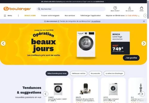 Boulanger mai 2026