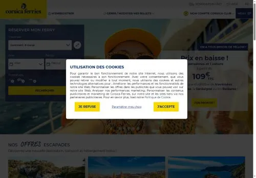 Corsica Ferries mars 2026