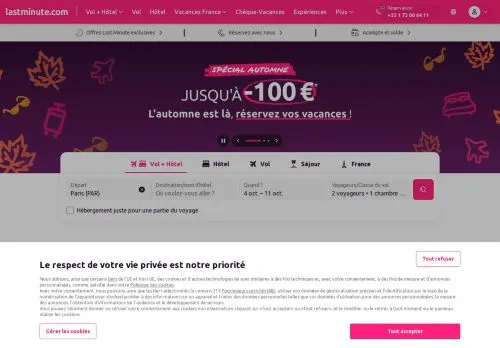 Lastminute octobre 2026