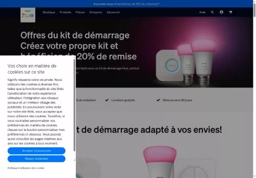 Philips Hue janvier 2026