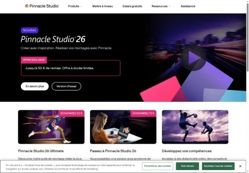 Pinnacle Studio septembre 2026