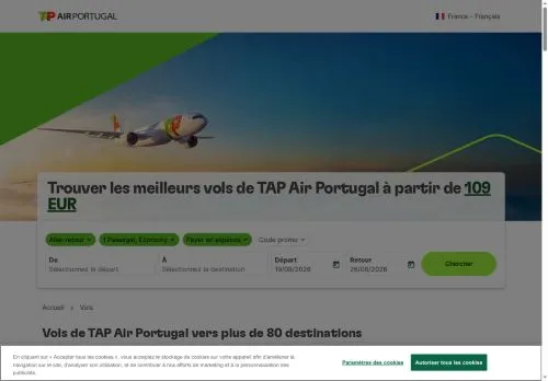TAP Air Portugal août 2026