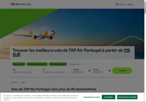 TAP Air Portugal octobre 2026