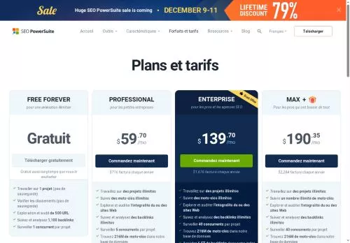 SEO PowerSuite décembre 2025