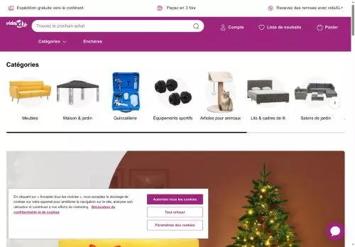 VidaXL décembre 2025