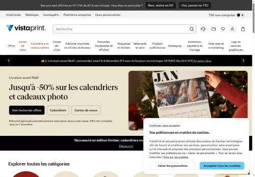Vistaprint décembre 2025