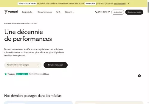 Yomoni décembre 2025