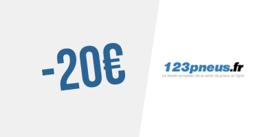 20€ de réduction chez 123pneus