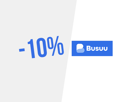 Vente flash ! 10% de réduction chez Busuu