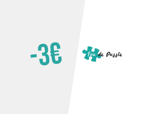 3€ de réduction chez Fou De Puzzle