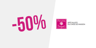 Blanc sensation ! -50% sur une sélection de linge maison chez Françoise Saget