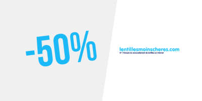 Jusqu&rsquo;à -50% sur vos lentilles de contact chez lentillesmoinscheres.com
