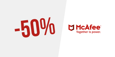 50% de réduction sur McAfee AntiVirus Plus