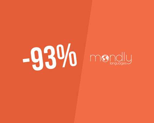 Exclusif ! 93% de réduction sur la version illimitée de Mondly (33 langues)