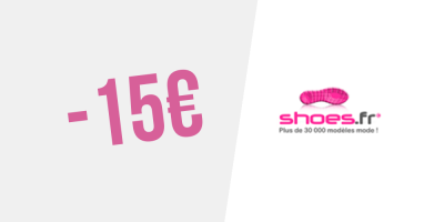 15€ de réduction chez shoes.fr