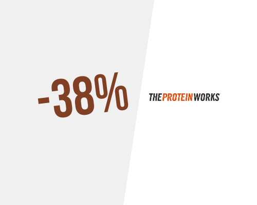38% de réduction sur tout le site The Protein Works