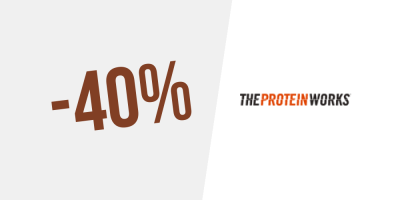 40% de réduction sur tout chez The Protein Works